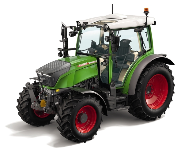 Fendt 200 Vario compact tractor with cab, ideal for specialty crop farming and tight fieldwork.